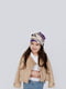 Фиолетовая шапка с принтом | 6701564 | фото 2