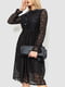 Платье гипюровое черное с завязками на шее | 6702090 | фото 3