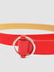 Ремень красный с пряжкой-кольцом | 6702102 | фото 4
