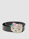 Ремінь чорний з декорованою пряжкою Hello Kitty | 6702112