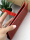 Кожаный вертикальный кошелек в красном цвете | 6084803 | фото 6