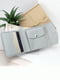 Шкіряний міні-гаманець у ніжному сірому кольорі | 6084874 | фото 2
