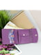 Шкіряний міні-гаманець на кнопці фіолетового кольору | 6702857 | фото 2