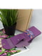 Шкіряний міні-гаманець на кнопці фіолетового кольору | 6702857 | фото 6