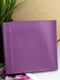 Шкіряний міні-гаманець на кнопці фіолетового кольору | 6702857 | фото 8