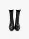 Шкіряні чорні чоботи-ковбойки на байці | 6702900 | фото 9