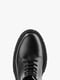 Высокие кожаные ботинки черного цвета на байке | 6702902 | фото 6