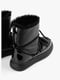 Комбинированные черные полусапожки со шнуровкой | 6702913 | фото 3
