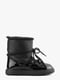 Комбіновані чорні чобітки зі шнурівкою | 6702913 | фото 6