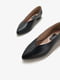 Шкіряні балетки чорного кольору з гострим носком | 6702952 | фото 4