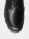 Шкіряні чорні туфлі на високій підошві | 6702963 | фото 2
