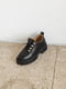 Шкіряні чорні туфлі на шнурках з фурнітурою | 6703000 | фото 4