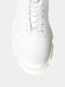Шкіряні білі черевики на грубій підошві | 6703030 | фото 4
