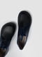 Шкіряні чорні туфлі на плоскій підошві | 6703031 | фото 3