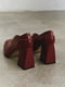 Шкіряні червоні туфлі на підборах | 6703041 | фото 3