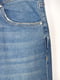 Завужені сині джинси з потертостями та дірками на колінах | 6507976 | фото 4
