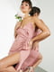 Платье-макси розового цвета с открытой спинкой и глубоким разрезом | 6508923 | фото 3