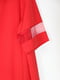 Сукня оверсайз червона з сітчастими вставками | 6698816 | фото 3
