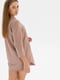 Короткий халат-сорочка на гудзиках кольору моко | 6698838 | фото 3