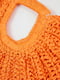 Плетена помаранчева сумка в формі півкола | 6698848 | фото 3