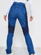 Сині джинси вільного крою с акцентними темно-синіми вставками  | 6698851 | фото 3