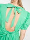 Сукня А-силуету зелена з вирізом та зав’язкою на спинці | 6698955 | фото 3