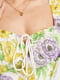 Сукня в квітковий принт з фігурною горловиною та вирізом на спинці | 6698987 | фото 4