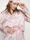 Піжама рожева з принтом: сорочка та шорти | 6699040 | фото 2
