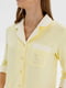 Жовта піжама: сорочка з нашивкою на кишені та штани | 6699044 | фото 4