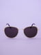 Сонцезахисні окуляри чорного кольору із золотистою оправою | 6699063 | фото 2