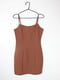 Облягаюча сукня-міні коричневого кольору | 6699132