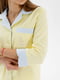 Жовтий короткий халат-сорочка на гудзиках | 6699335 | фото 5
