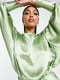 Яскрава зелена міні-сукня з відкритою спиною та вільними рукавами
 | 6699391 | фото 2