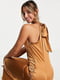 Сукня-міді коричнева з американською проймою | 6699413 | фото 3