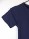 Сукня-футболка синя з відлітним поясом-зав’язкою | 6699414 | фото 2