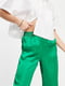 Зелені штани з легкої атласної тканини на резинці | 6699468 | фото 3