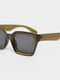 Сонцезахисні окуляри кольору хакі | 6699491 | фото 3