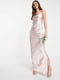 Розовое платье-макси с открытой спинкой | 6699531 | фото 2