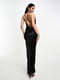 Чорна сукня-максі з ефектним вирізом на спині | 6699571 | фото 2