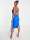 Синя сукня в білизняному стилі зі шнурівкою на спинці | 6699648 | фото 2
