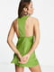 Сукня-міні кольору хакі зі спинкою-борцівкою | 6699687 | фото 3