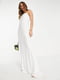 Довга вільна сукня-бюстьє білого кольору | 6699713 | фото 2