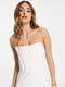 Довга вільна сукня-бюстьє білого кольору | 6699713 | фото 3