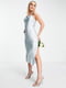 Сукня у білизняному стилі блакитна з розрізом на ніжці | 6699726 | фото 2