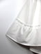 Сукня А-силуету біла з мереживними вставками та широкою оборкою по поділу | 6699741 | фото 4