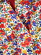 Сукня А-силуету в різнокольоровий квітковий принт, прикрашена оборкою | 6699757 | фото 3