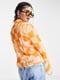 Легка помаранчева сорочка з застібкою на грудях і V-подібним вирізом | 6699781 | фото 3