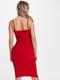 Сукня-футляр червона з легким драпіруванням та спідницею "на запах" | 6699884 | фото 3
