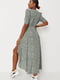Асиметрична сукня А-силуету “на запах” з принтом | 6699962 | фото 2