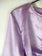 Драпірована бузкова сукня-міді з широкими рукавами | 6700010 | фото 2